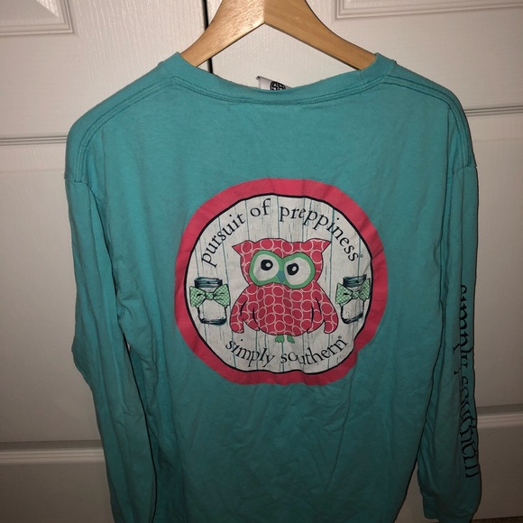 Long sleeve blue simply southern T-shirt - Picture 2 of 3